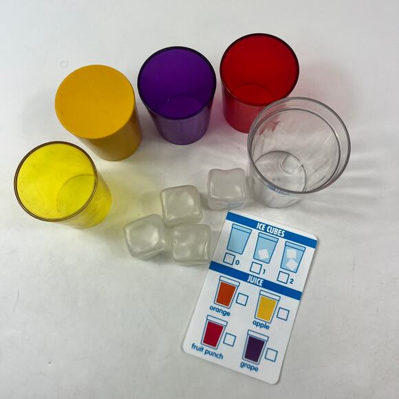 Melissa & Doug Thirst Quencher Dispenser Replacement Cups Ice Cubes Juice Parts - Picture 2 of 5